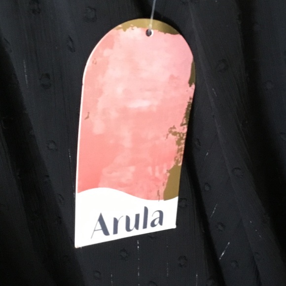 Arula Priscilla Black Long Sleeve Babydoll Plus Top NWT - 3X - Picture 7 of 7